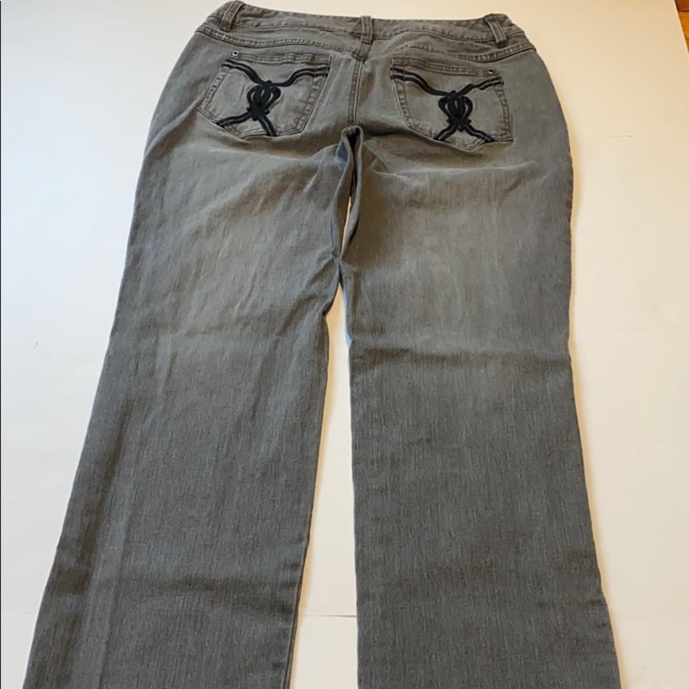 Style & Co SZ 10 Faded Black/Grey Denim Jeans D3 - Picture 7 of 14